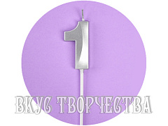 Свеча в торт на шпажке «Грань», цифра 