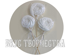 Безе спираль на палочке белое
