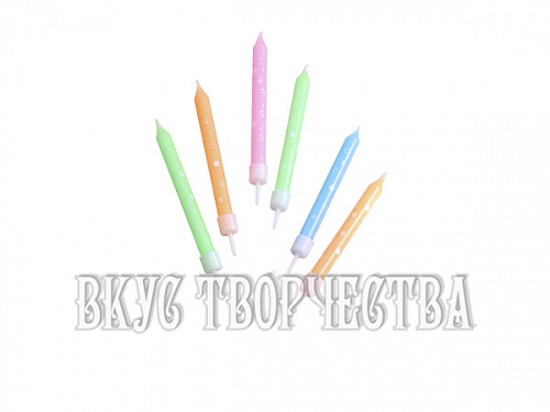 Свечи «Звезды», 7,5см, 6шт.