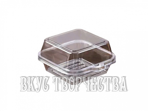Бургербокс прозрачный для бенто торта 15*15*8см