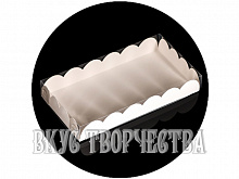 Коробка для печенья, белая, 10,5х20х3см.
