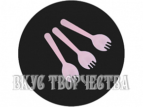 Вилка для бенто-торта розовая, 11,5см. 1шт